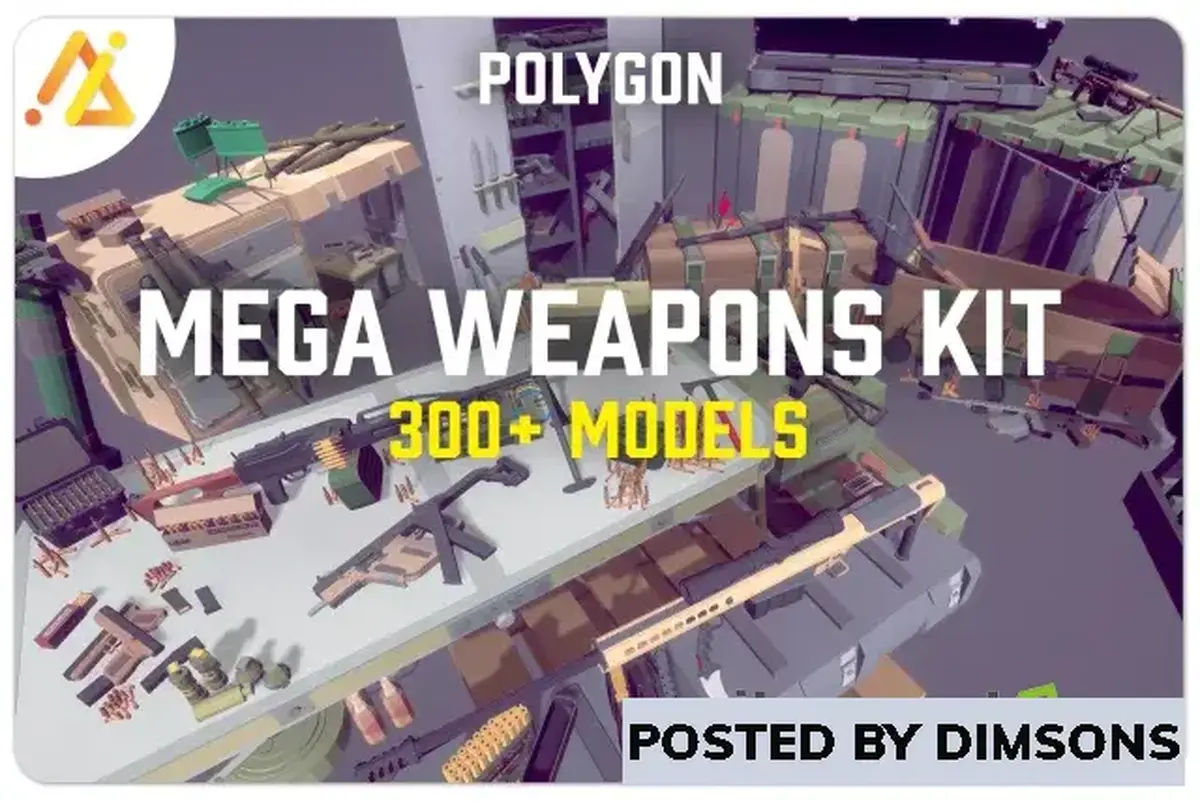 Unity 3D-Models POLY - Mega Weapons Kit v1.1