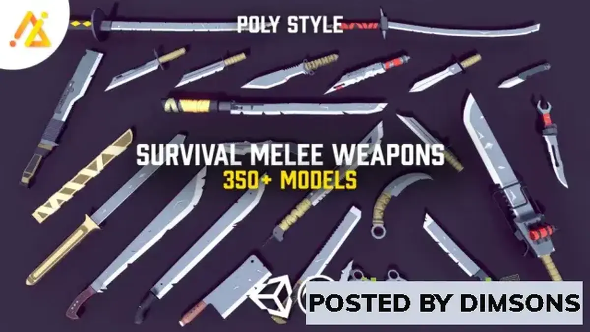 Unity 3D-Models POLY – Survival Melee Weapons