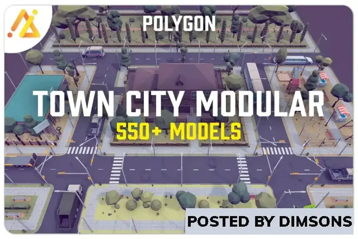 Unity 3D-Models POLY - Town City Modular v1.0