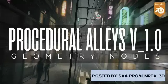 Blender addons Blender – Procedural Alleys v1.0