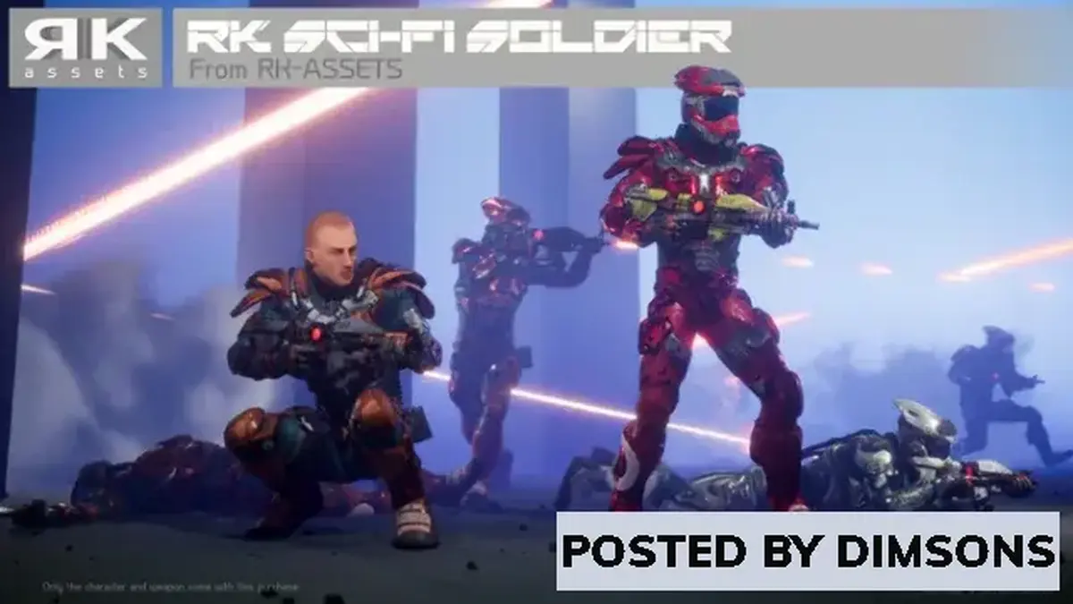 Unreal Engine Characters RK Sci-Fi Soldier v4.16-4.27, 5.0-5.1