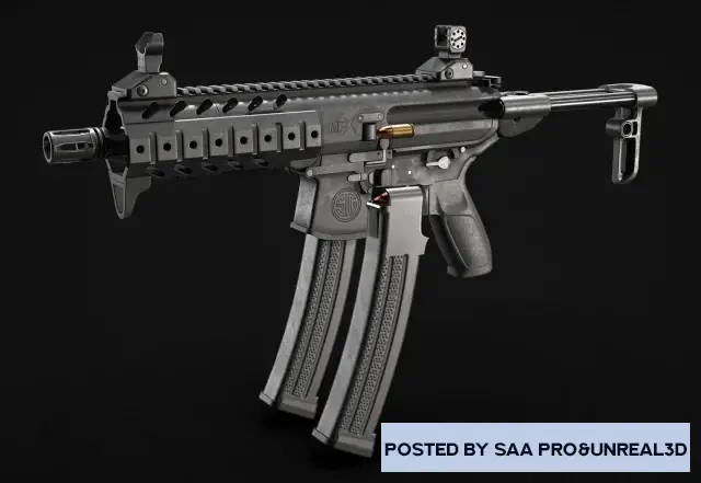 Weapons, ammo Sig Sauer MPX (Retexture) PBR