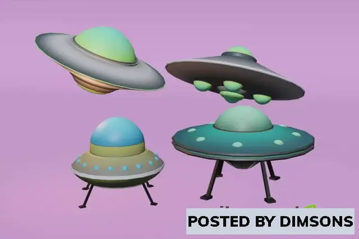 Unity 3D-Models Simple Low Poly UFOs v1.0