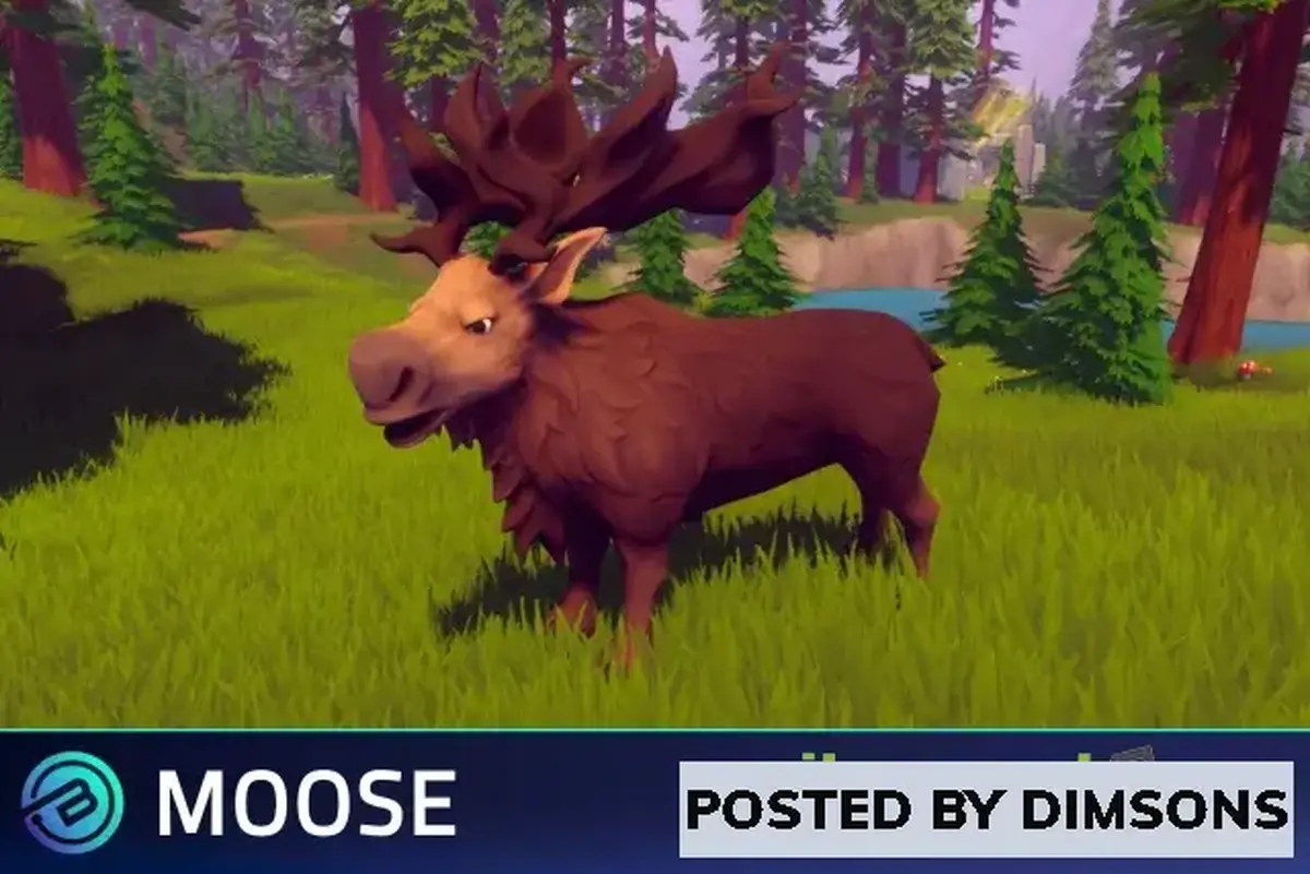 Unity 3D-Models Stylized Moose - RPG Forest Animal v1.0