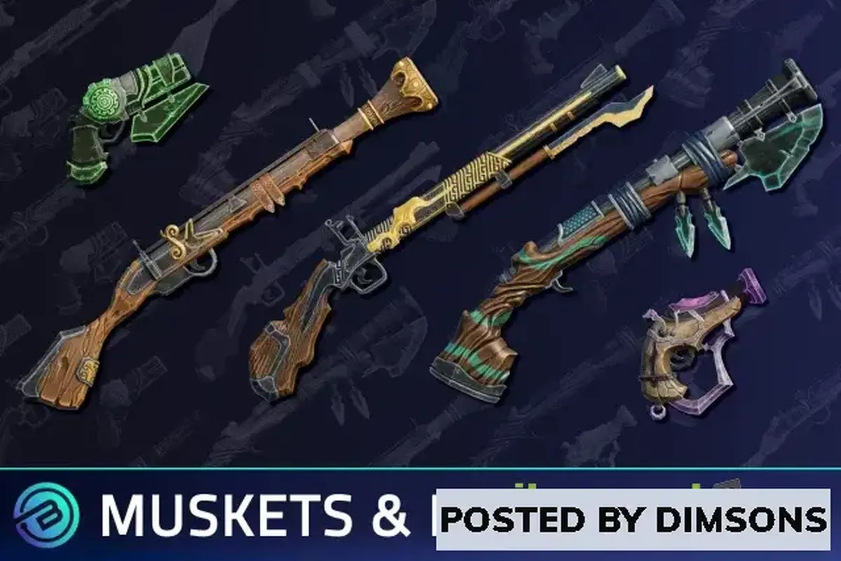 Unity 3D-Models Stylized Muskets & Pistols- RPG Weapons v1.0