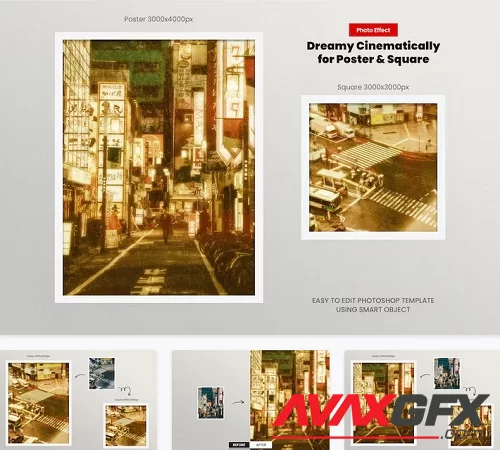 Dreamy Cinematically Square And Poster Effect - 3TL8Z96