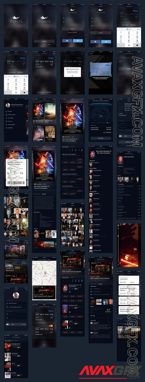Cinema Tickets UI Kit