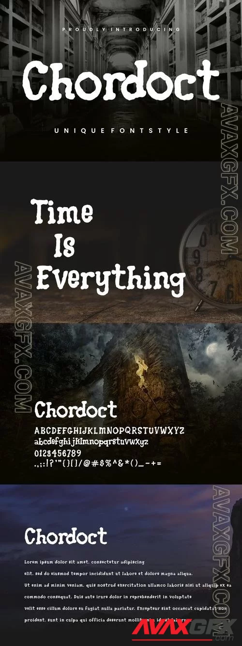 Chordoct - Unique Font