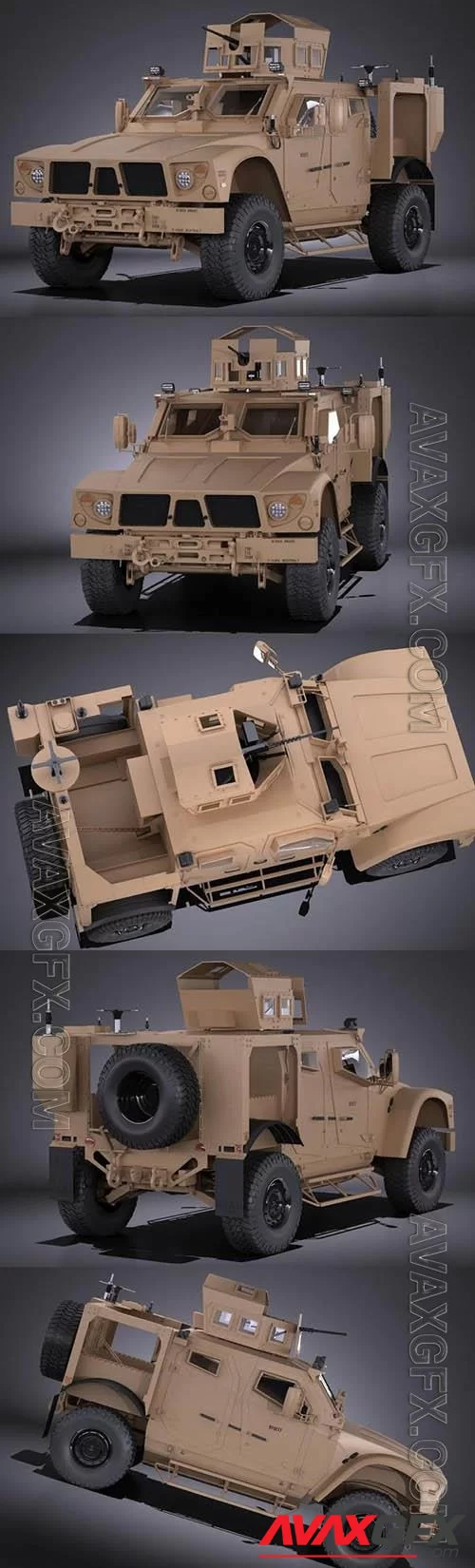 Oshkosh M-ATV R6 - 3d model