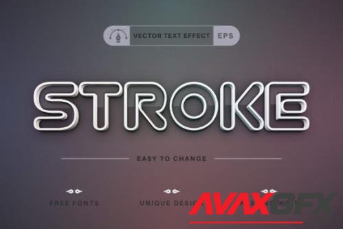 White Stroke - Editable Text Effect - 17649244