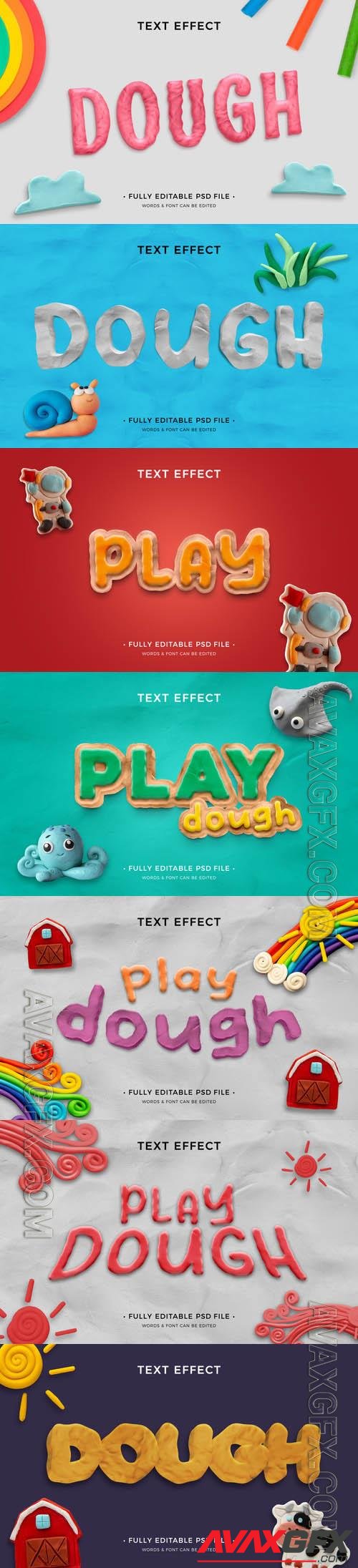 PSD play dough text effect