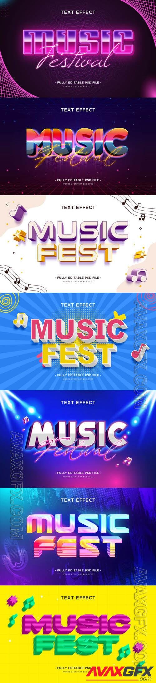 PSD music festival text effect