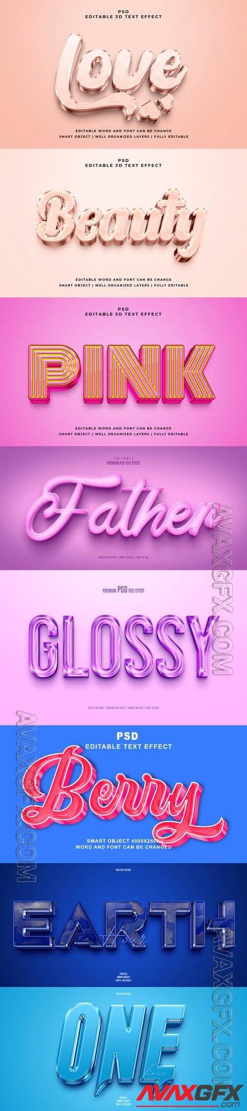 Psd style text effect editable set vol 477