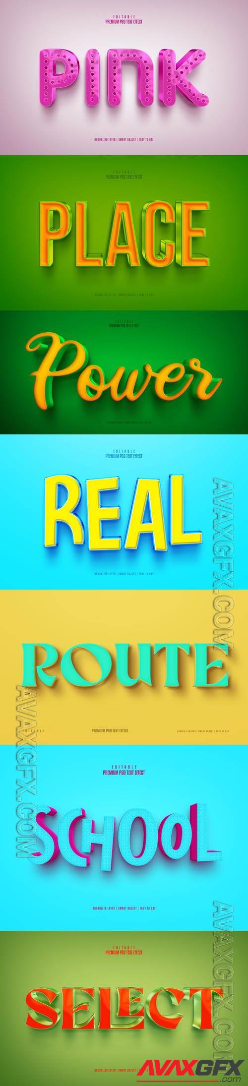 Psd style text effect editable set vol 472