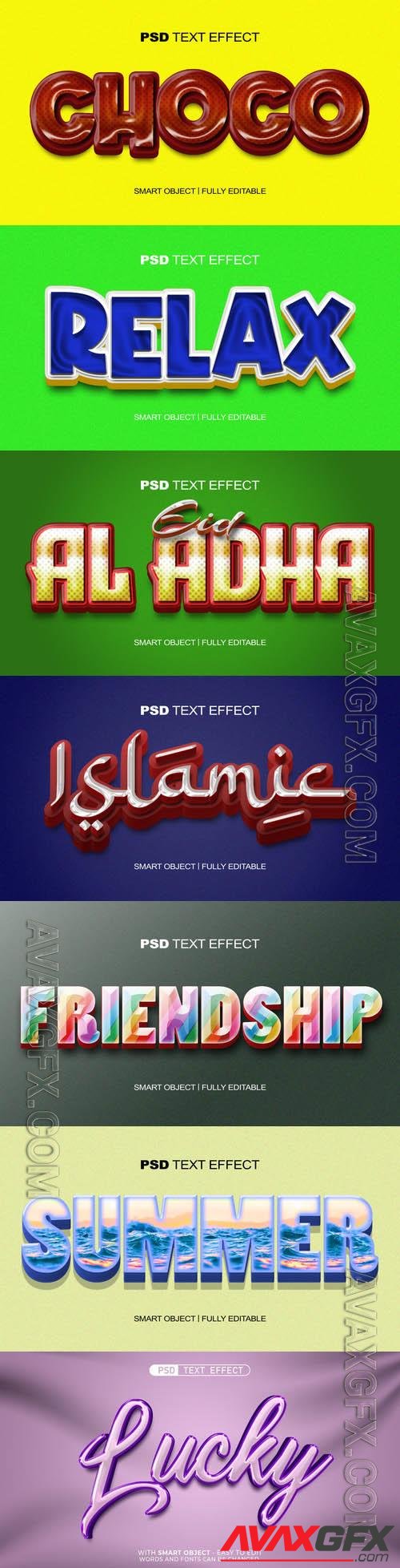 Psd style text effect editable set vol 468