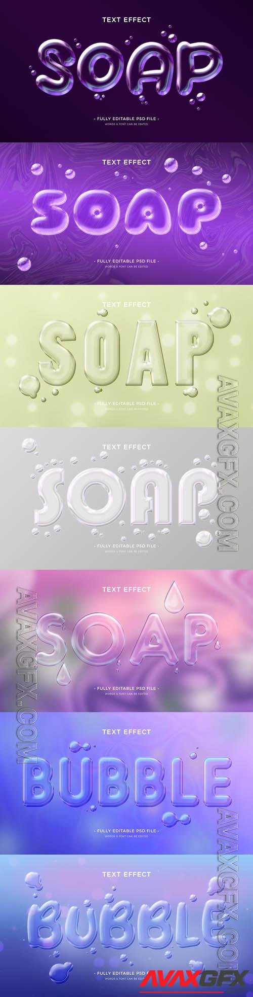 PSD soap text effect