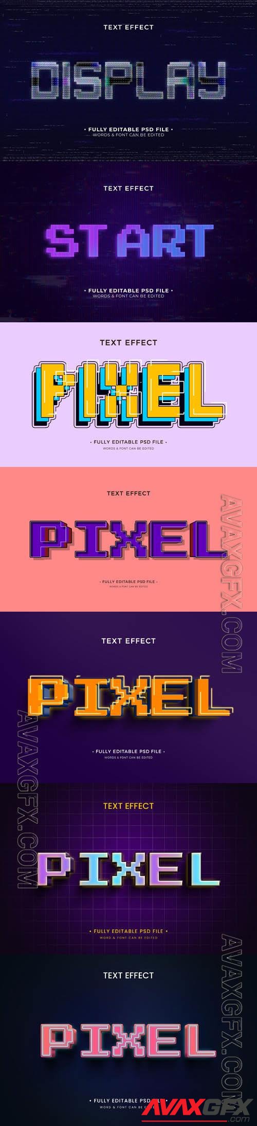 PSD pixel text effect