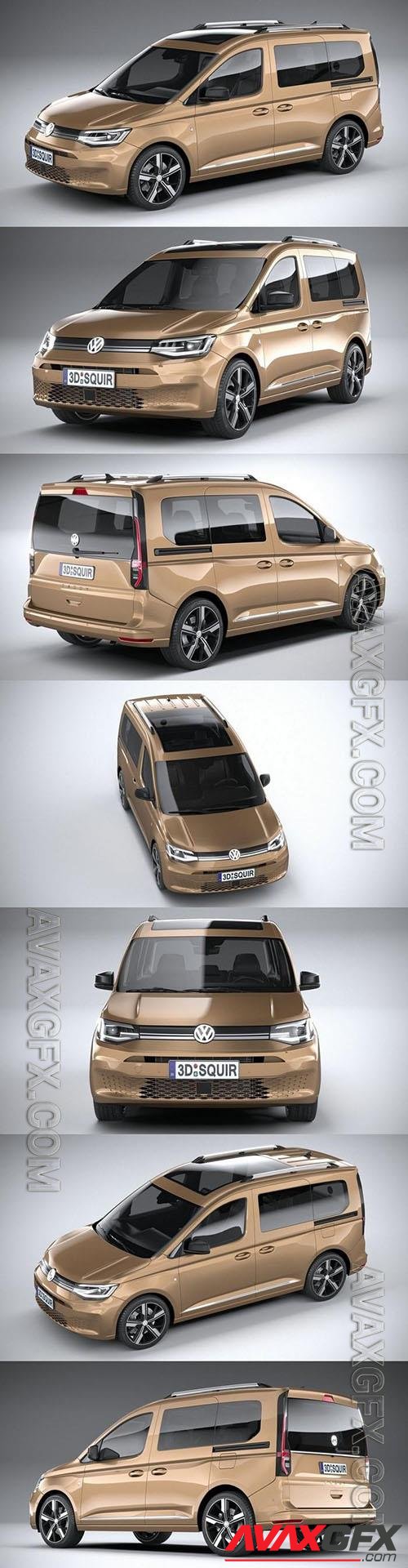 Volkswagen Caddy 2021 - 3d model