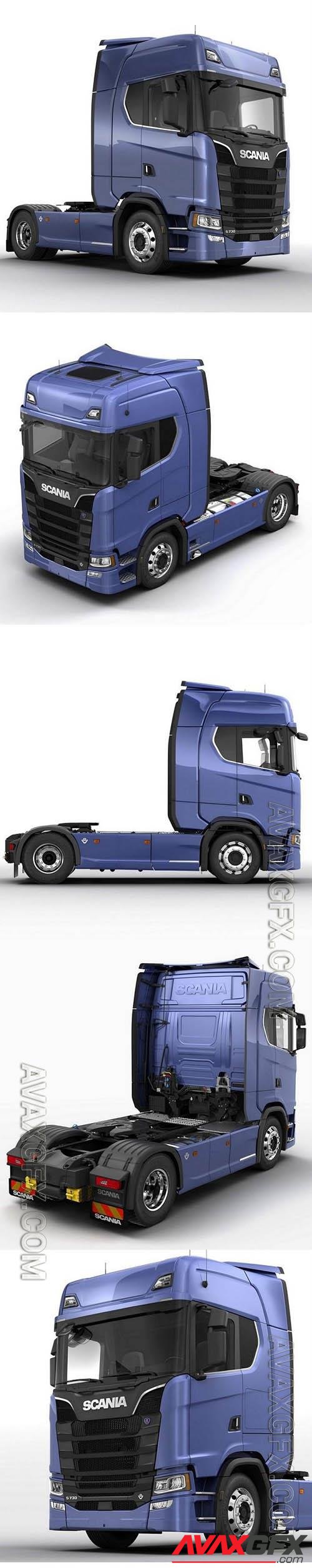 Scania S 730 Highline Tractor Truck 2-axle 2016 - 3d model