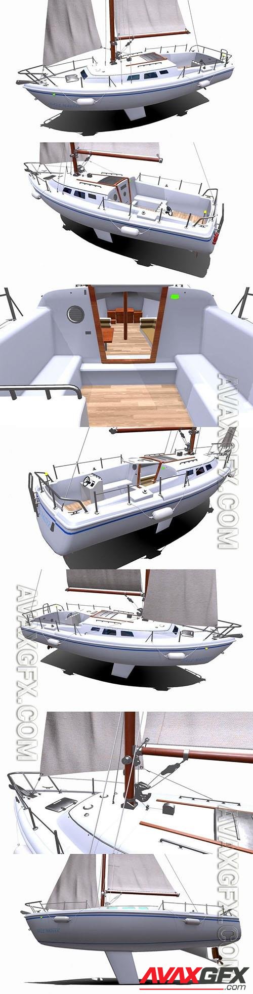 Sailing Yacht - 3d model