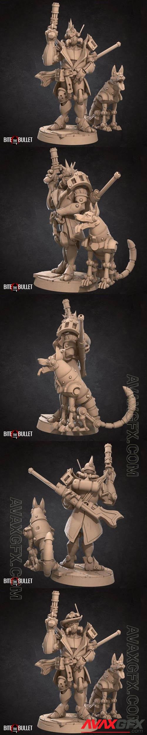 Bite the Bullet – Warforged Artificer and Robot Dog - 3D Print Model STL