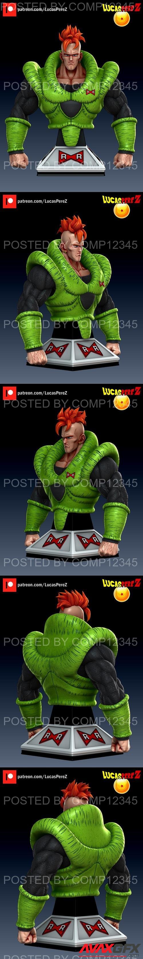 Android 16 Busto 3D Print