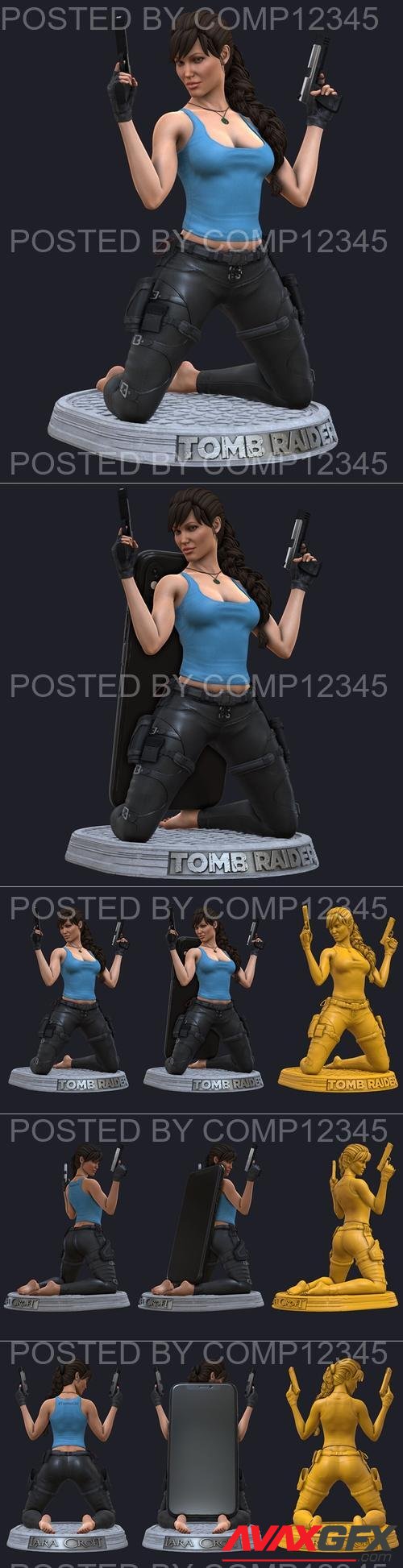 Lara Croft phone holder 3D Print