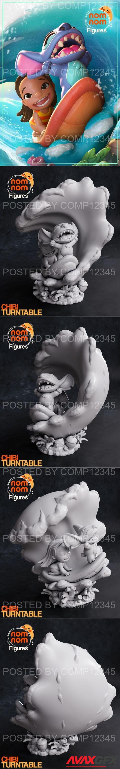 Nomnom Figures - Chibi Lilo and Stitch 3D Print