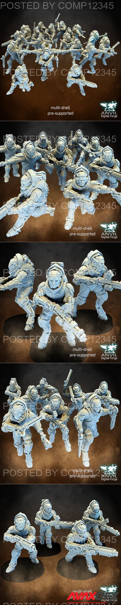 Anvil Digital Forge - Gothic Tech-Horror Infantry April 2023 3D Print