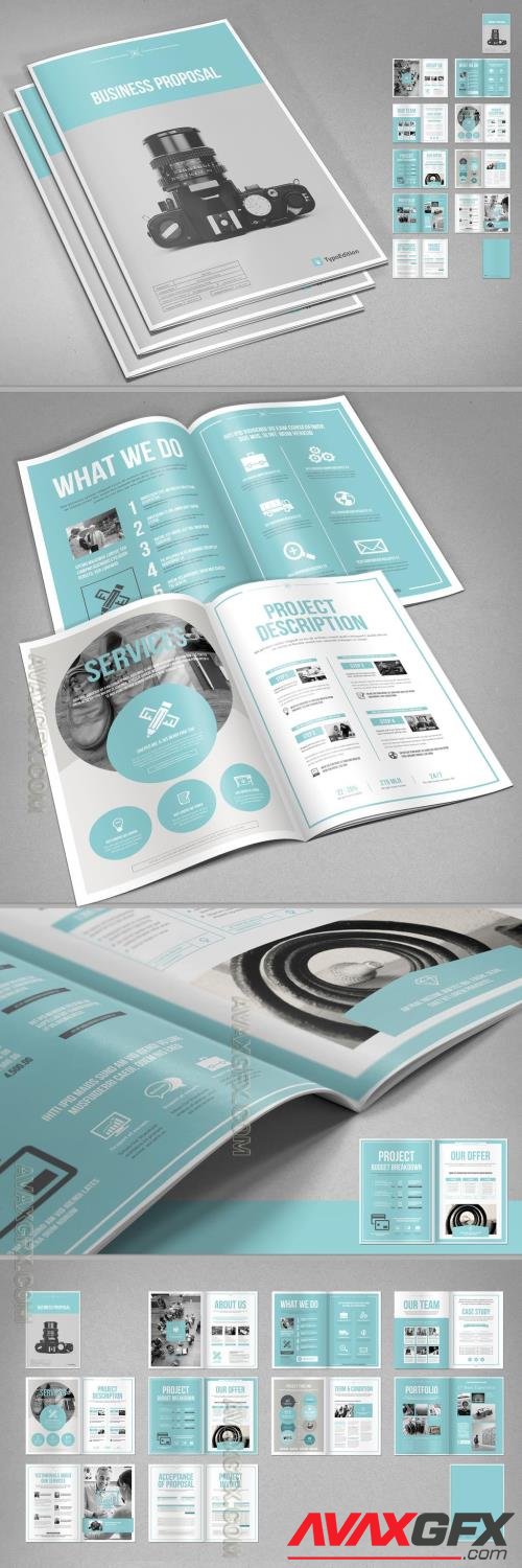 Business Proposal Layout with Blue Accents 224619279 [Adobestock]