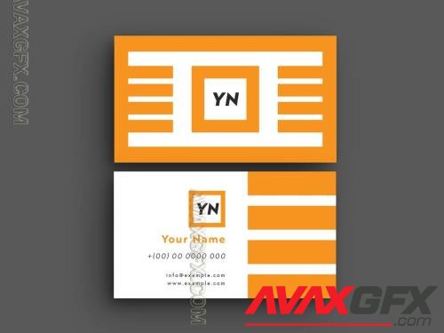 Business Card Layout with Orange Geometric Elements 221030584 [Adobestock]