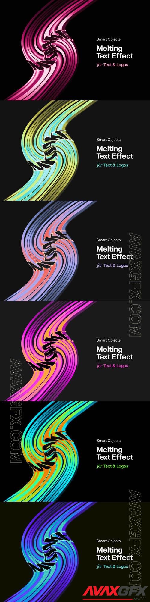 PSD melted text effect