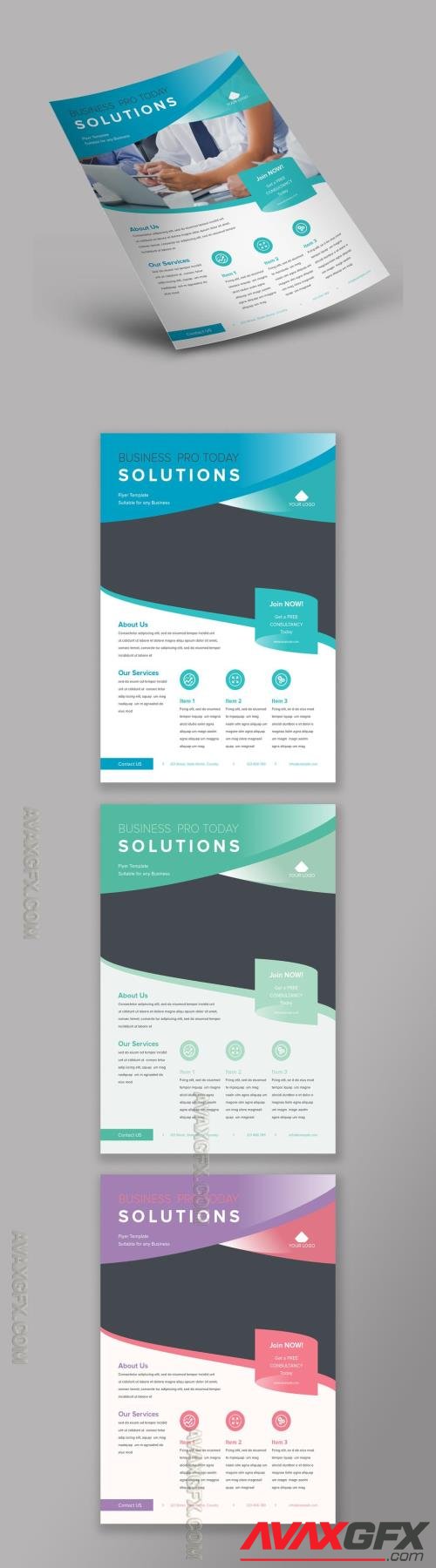 Business Flyer Layout with Gradients 218806929 [Adobestock]