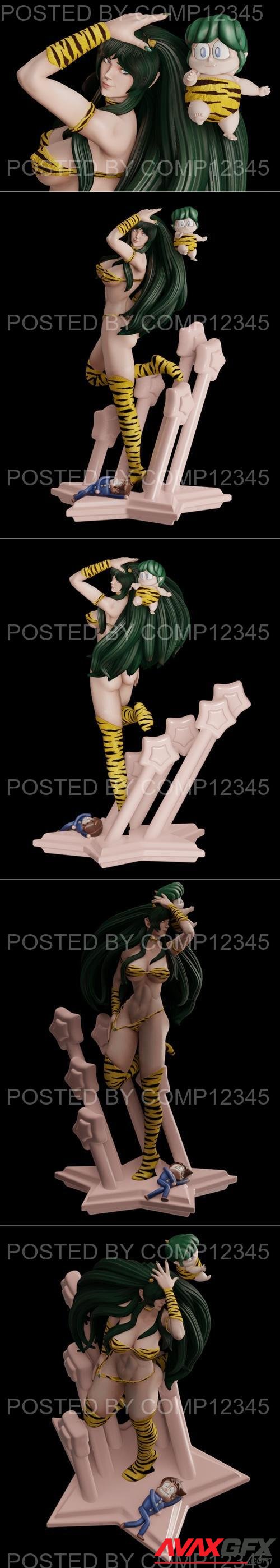 Urusei Yatsura Lamu Lum Fanart 3D Print