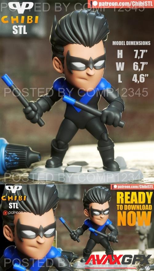 Nightwing Chibi 3D Print