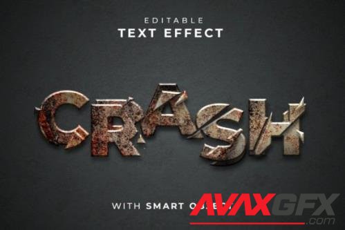 Crash Editable Text Effect Mockup - 17645996