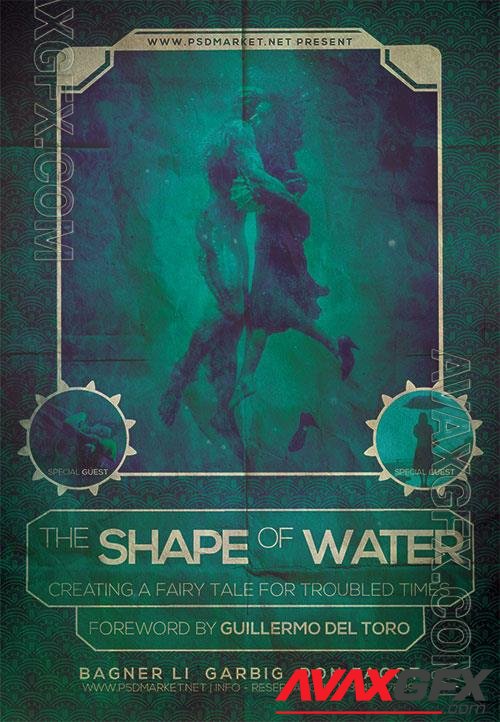 Shape of water flyer psd