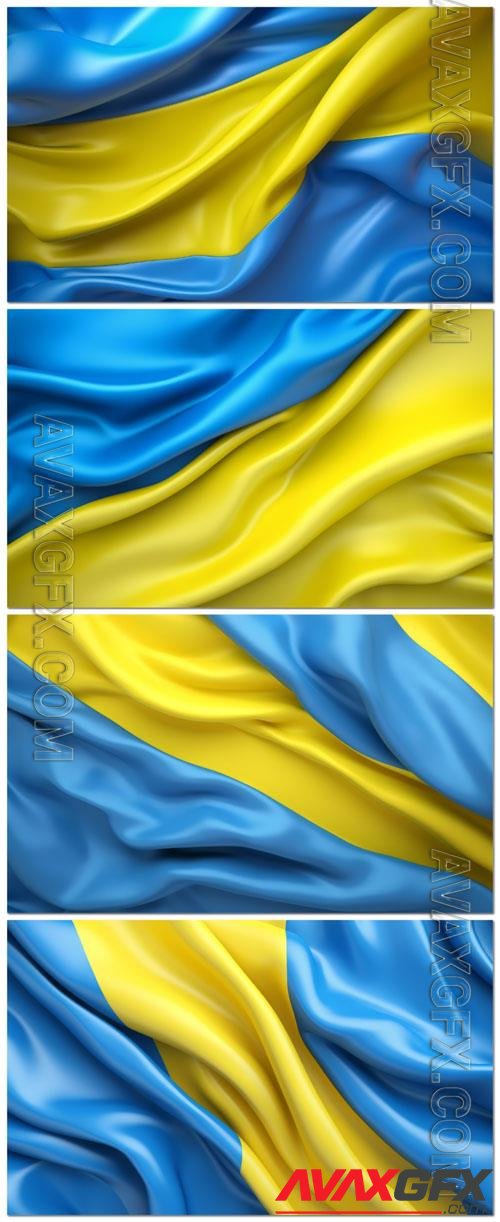 Photo ukrainian flag with blue and yellow colors