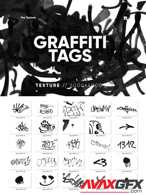 25 Graffiti Tag Texture - 17648841