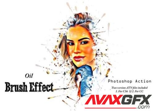 Oil Brush Effect Photoshop Action - 17691081