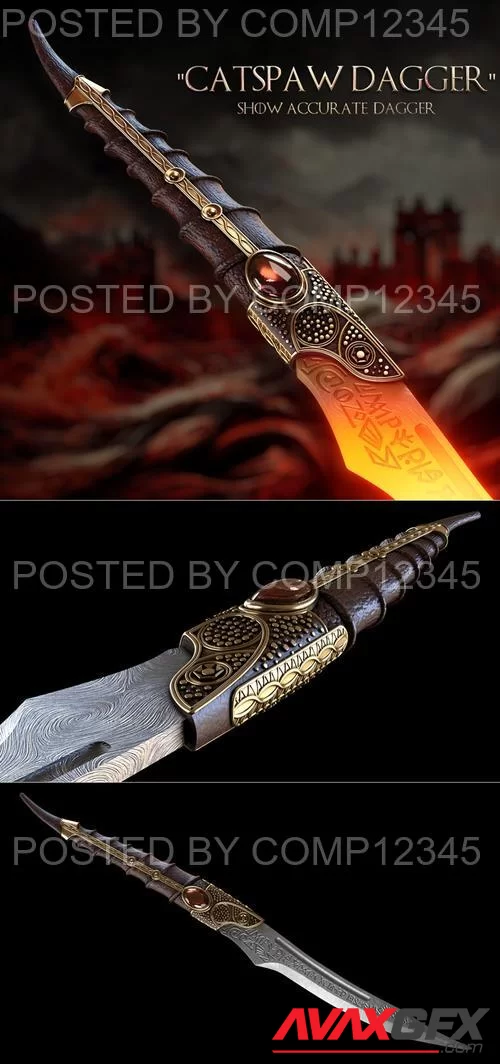 Catspaw Dagger - Show Accurate Dagger - House of the Dragon - Game of thrones 3D Print