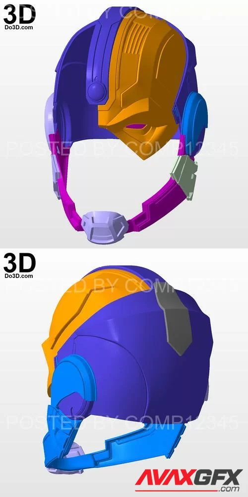 Cyborg Justice League Variant Helmet Prime One 3D Print