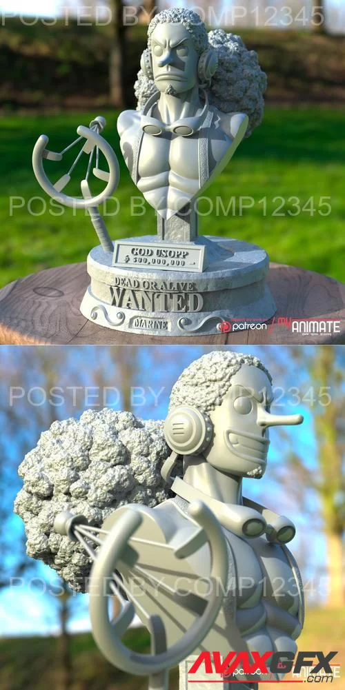 Usopp Bust 3D Print