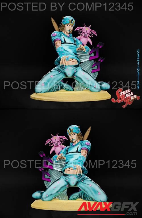 Johnny Joestar JoJos Bizarre Adventure 3D Print