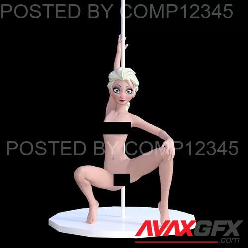 Elsa Pole NSFW Version 3D Print
