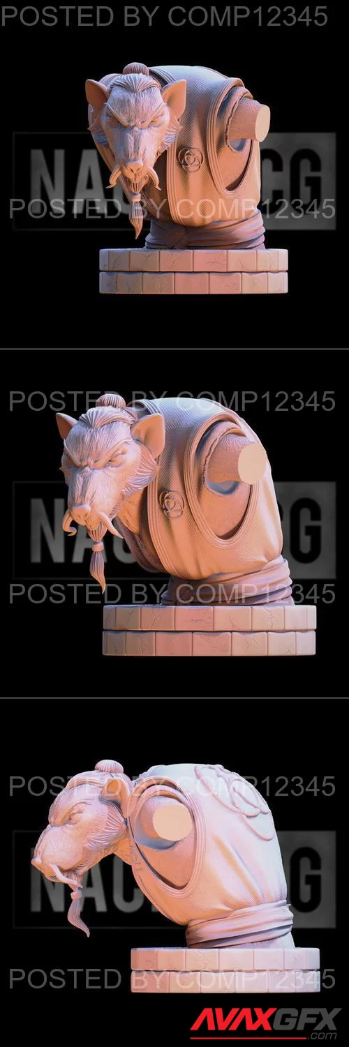 Fan Art Splinter from TMNT - Bust Version 3D Print