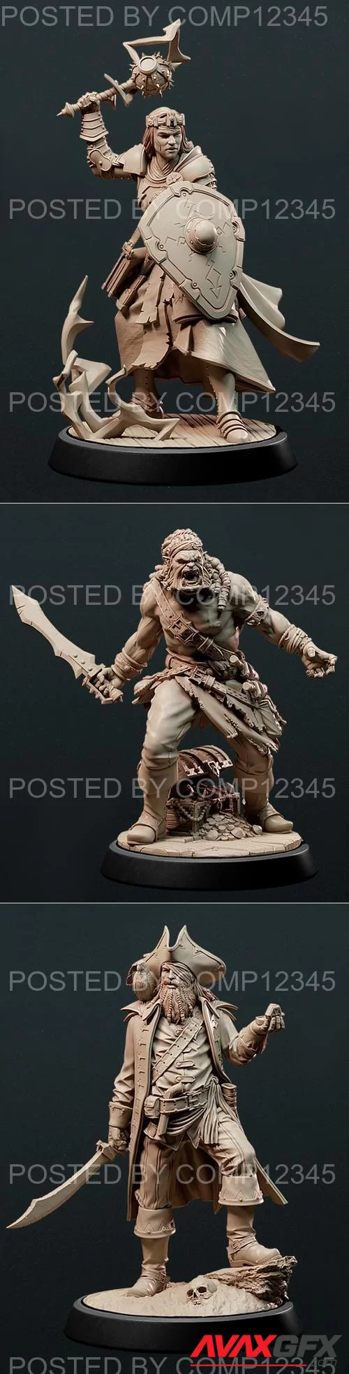 Orc Pirate and Matt Jones and Jeanne Du Tonnerre 3D Print