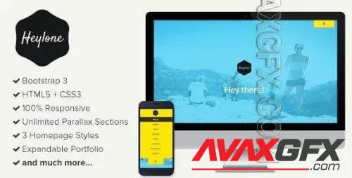 ThemeForest - Heylone v1.2 - Responsive One Page Parallax Template Update  23 November 2017  - 6895923