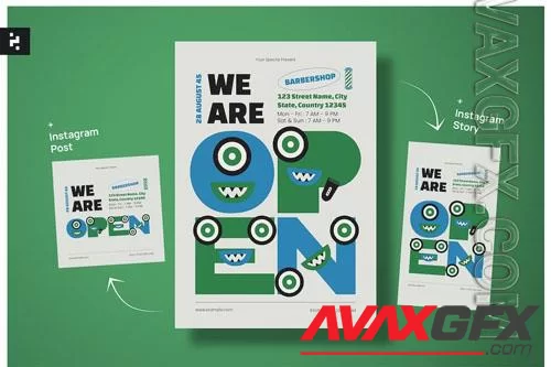 Creative We Are Open Shop Flyer - USDLWHM