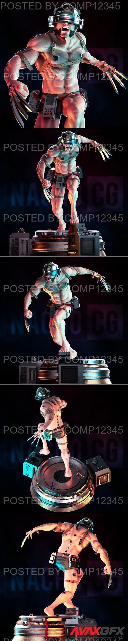 Fan Art Wolverine Weapon X Statue 3D Print